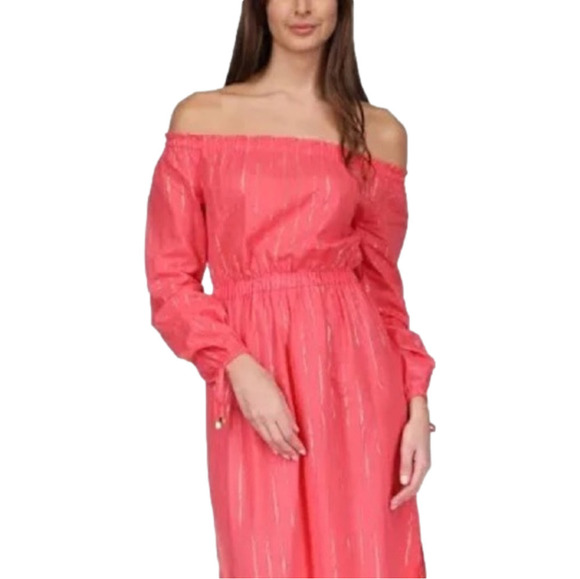 Michael Michael Kors Sangria Off the shoulder Dress Size Small Petite … - Picture 1 of 10
